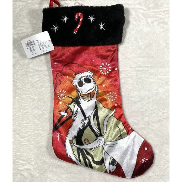 Nightmare Before Christmas Santa Jack Skellington & Zero Christmas Stocking NWT - Picture 1 of 5